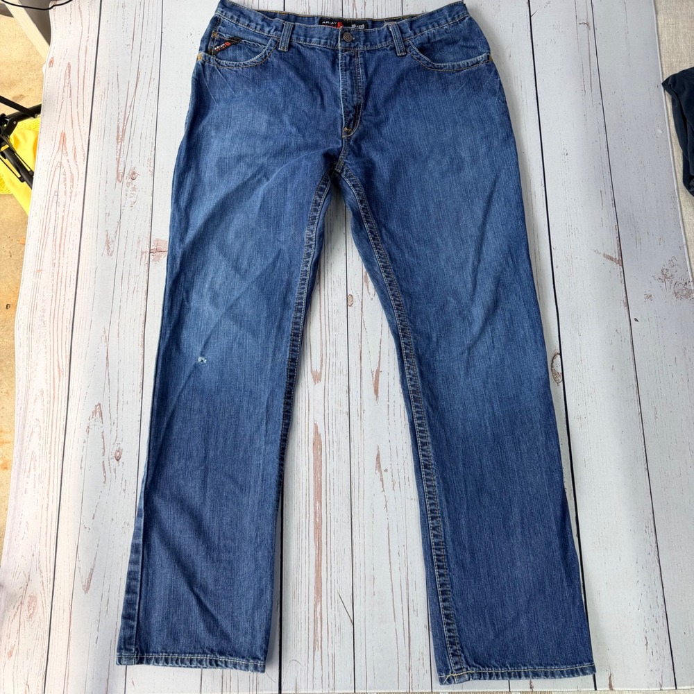 Ariat FR M4 Relaxed Boot Jeans Mens 40x38 Blue Denim Flame Resistant CAT 2